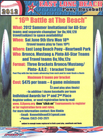 Click here for Tournament Flyer